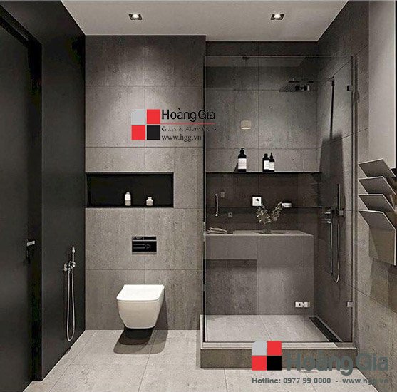 V&aacute;ch tắm k&iacute;nh đứng đẹp