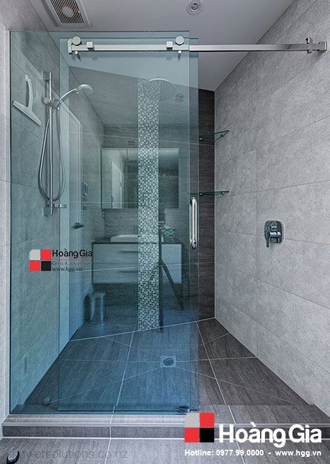 V&aacute;ch tắm k&iacute;nh chống nước tr&agrave;n ngăn c&aacute;ch khu vệ sinh th&ocirc;ng thường gi&uacute;p bạn hoạt động c&aacute; nh&acirc;n lu&ocirc;n sạch sẽ